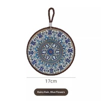 Keramik-Topfuntersetzer Hitzebeständige Matte Neues Chinesisches Blumendesign Rutschfeste Tischmatte Vintage Wärmeisolierende Unterlage