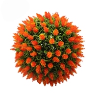 Bunga aster merah buatan, bola gantung berkebun tanaman bumi hijau buatan taman, dekorasi pernikahan dan rumah
