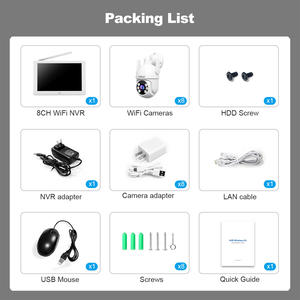 نظام إنذار لاسلكي Srihome NVS009+8*IPC059 بدقة 2 ميجابكسل مع صوت ثنائي الاتجاه ورؤية ليلية ملونة وتتبع بشري واتصال واي فاي - Product Image 6