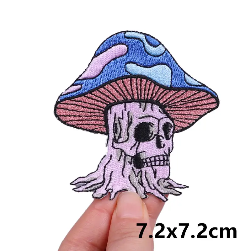Punk Embroidery Patch For Clothing Custom Logo Patches Skull Skeleton Iron On Patches DIY Accessories