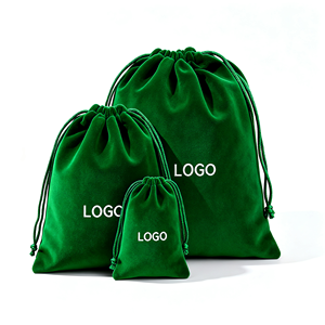 Soft Plush Velvet <b>Drawstring</b> Pouch Custom Logo Velvet <b>Bag</b> for Jewelry Cosmetics Electronic Cable <b>Small</b> Accessories <b>Bag</b> - Product Image 3