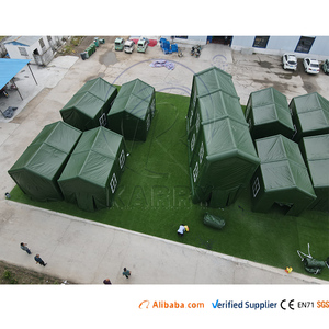 Tente gonflable portable en PVC sur mesure, hermétique, avec toit en dôme, couleur vert OD, pour événements et fêtes - Product Image 5