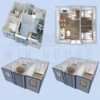 Nouveau design Australie extensible Venezuela Maison en conteneur extensible à bas prix Maison pliante à double aile de 40 pieds à vendre