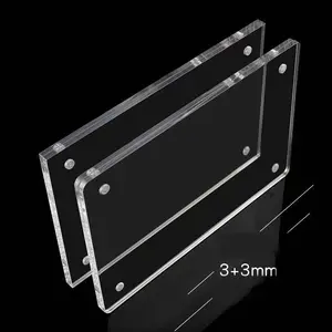 Acrylic display frame magnetic suction transparent brick photo display frame acrylic