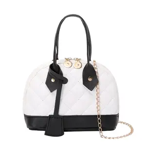 Wholesale Mini Crossbody Shoulder Chain Bags Ladies Zipper Bag PU Leather Diamond Lattice Sewing Women's Shell Handbags