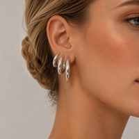 Boucles d'oreilles coeur en acier inoxydable 316L plaqué or 18k Boucles d'oreilles mode pour femmes sans ternissement