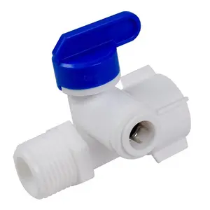 Accesorios de filtro de agua doméstico al por mayor 1/4 "válvula de bola en T de plástico accesorios rápidos para purificadores de agua RO