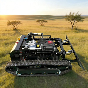 Offre Spéciale : Tondeuse à Gazon Télécommandée à Chenilles <span class=keywords><strong>en</strong></span> Caoutchouc de 18 cm de Large, Lames Doubles Monobloc, Télécommande 300 m pour Terrains Accidentés - Product Image 3