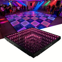 Igreslite 1.6/2ft Miroir interactif sans fil 3D magnétique LED pour piste de danse, discothèque, mariage, piste de danse LED portable