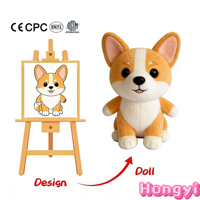 Peluche Golden Retriever personnalisée OEM ODM, jouet en peluche doux, poupée en coton PP, couverture pour enfants, emballage sous vide en vrac