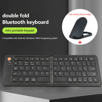 Keyboard Lipat Nirkabel BT untuk Tablet Laptop Ponsel Kantor Keyboard Lipat Mini Portabel Keyboard Kecil untuk Rumah Kantor
