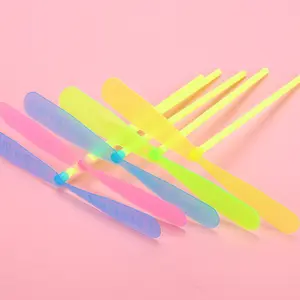Wholesale New Plastic Lighting Flying Bamboo Dragonfly Toys Kids Hand Glowing Propeller Toy