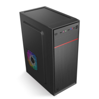 Boîtier d'ordinateur ATX Mid Tower prêt à l'emploi, 7 emplacements d'extension, ports USB 3.0, 2 ventilateurs, support GPU 305 mm, support lecteur 5,25 pouces
