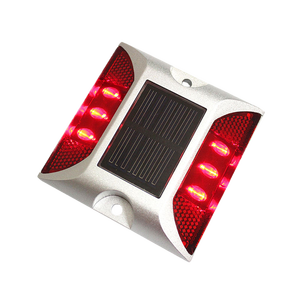 Dissuasori Stradali a Occhio di Gatto con Luci Solari Interrate, Impermeabili, in Alluminio, Lampeggianti Ambra, per la Sicurezza Stradale - Product Image 2