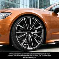 Sur mesure 12000T Forgé |   Norme DOT |   MOQ 4 S1-00079 18-24 Noir brillant à rayons multiples pour jantes de roues Audi A7