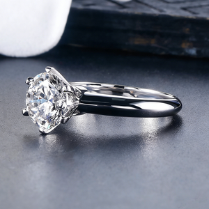Anillo de compromiso de oro de 18k con corte brillante personalizado de fábrica SGARIT, diamante de laboratorio solitario con certificado IGI VVS D 1ct, de lujo y personalizable. - Product Image 4