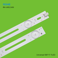 Lampu LED Backlight Universal untuk TV 32-75 Inch 590*17MM 7 LED Tipe A/B