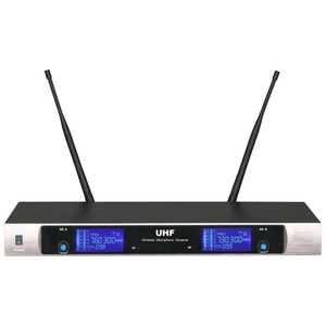 Professionnel <span class=keywords><strong>Micro</strong></span> Sans Fil VHF Système Double Portatif <span class=keywords><strong>Micro</strong></span> Karaoké <span class=keywords><strong>2</strong></span> Canaux Sans Fil Mike Récepteur - Product Image 4