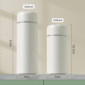 Stainless Steel Mini Insulated Water <b>Bottle</b> 316 White Round Portable For Kids School Use - Product Image 3