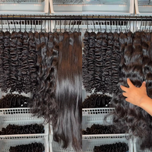 Extensions de cheveux humains chinois vierges à 100 %, 15A, double trame, pointes pleines, aspect <span class=keywords><strong>naturel</strong></span> doux, pour usage quotidien, cheveux noirs - Product Image 5