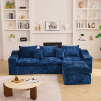 Ensemble de canapés modulaires en mousse compressée sous vide au design luxueux, mobilier de salon, canapé de sol avec ottoman