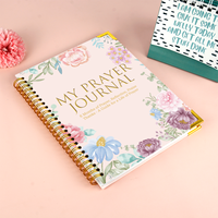 Carnet de Prières Personnalisé à Couverture Rigide, Journal de Soi en Spirale, Cahier d'Affirmations Spirituelles, Manifestation Guidée