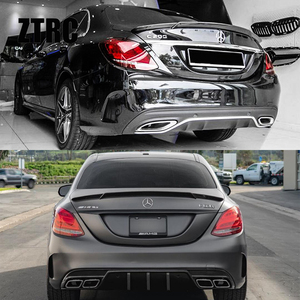 For C-Class W205 4Door Sedan BABOSL Style Carbon Fiber <b>Rear</b> <b>Spoiler</b> Trunk Wing 2013-2022 - Product Image 2