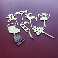 Joyeux Noël Acrylique Cupcake Toppers Festive Décoration De Gâteau De Noël pour Bébé Halloween Saint Valentin Fête Fournitures