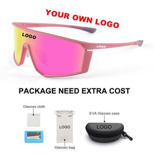 Gafas de Sol Deportivas Polarizadas con Espejo Rosa UV400 para Mujer, Ciclismo, Running, Logotipo Personalizado, Tamaño Grande, Ligeras - Product Image 4