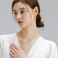 Hartvormige VVS Moissanite Diamant Hanger Huwelijksgeschenk 14K Witgouden Geïmpregneerd 925 Sterlingszilver GRA Liefdes Charm Ketting voor Vrouwen