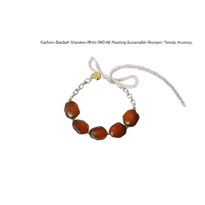 Fashion <b>Beaded</b> <b>Bracelet</b> 316L Stainless Steel PVD <b>Gold</b> Plating Sustainable Resistant Jewelry Accessory - Product Image 2