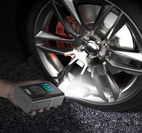 Pompe à air portable ABS pour pneus de voiture 150 PSI, gonflage rapide, compresseur d'air, lumière LED, batterie externe 2000 mAh, écran LCD, sans fil, pour voiture et vélo