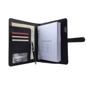 <strong>New</strong> Design PU Leather Loose Leaf Qualified Portable Travel Mobile Charger Power Bank <strong>Notebook</strong> Custom Embossed Logo <strong>USB</strong> Cable - Product Image 5
