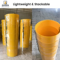 LYQUEEN Goulotte à déchets industrielle robuste en PEHD, conforme OSHA, longue durée de vie, résistante aux UV et anti-décoloration, avec support de fixation