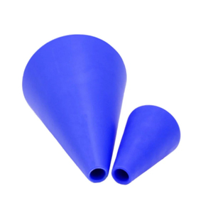 <b>Silicone</b> Filtration Blue Rubber Cones Flexible Laboratory Filter Funnel Sleeves Liquid Transfer Sealing Covers for Glassware - Product Image 2