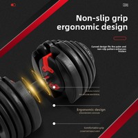 Ensemble d'haltères réglables en fer, robustes, à réglage rapide du poids, avec plateau de rangement, sélection multi-poids, pour usage domestique et entraînement de force