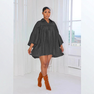 Nuovo Elegante Abito da Donna in Denim con Pieghe <span class=keywords><strong>e</strong></span> Cuciture alla Moda - Product Image 5