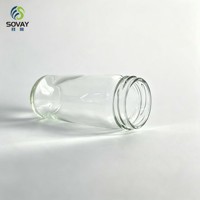 Pot en verre vide de 130 ml, petit format, courbé, avec couvercle à vis, récipient alimentaire pour conserves maison, achat en gros par petites lots