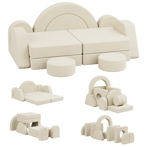 12 Pièces Blocs de Jeu Modulaires Souples pour Enfants, Canapé pour Tout-petits, Construction de Fort, Jeu d'Escalade, Chambre d'Enfant - Product Image 2