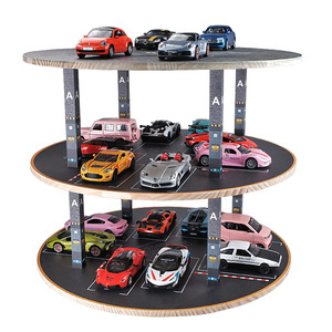 1/32 पैमाने सिमुलेशन कार मॉडल गेराज तीन परत पार्किंग गैरेज लकड़ी Diecast कार पार्किंग बहुत