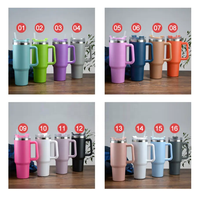 Bouteille d'eau isotherme en métal personnalisée de 40 oz, tasse de sport pour la gym, gourde de voyage sous vide en acier inoxydable de 40 oz avec poignée