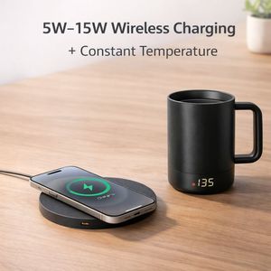 Coffret Cadeau d'Entreprise 2-en-1 : Mug Isotherme Intelligent à Température LED et <span class=keywords><strong>Thermos</strong></span> Unique pour Employés (Pack de Bienvenue) - Product Image 1