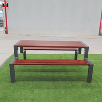 Mobilier d'extérieur pour enfants Parc de luxe Table de pique-nique en bois Chaise Patio Dinning Banquette pour déjeuner Repos