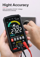 Multimètre intelligent 6000 comptes Multimetro Test Multitesteur Testeur de tension AC/DC Outil de courant