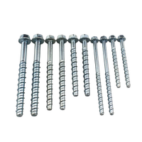 Ultimate Solution Carbon Steel Concrete Anchor Bolts Hex Flange Head 8mm Diameter Zinc Finish Strength Grade 8.8 for Heavy