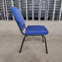 Silla de Iglesia de Alta Calidad, Estilo Moderno, Apilable con Estructura de Metal, de Fábrica al por Mayor, Económica, para Púlpito, Teatro y Auditorio