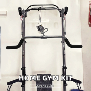 Portable Home <strong>Gym</strong> Cable <strong>Machine</strong> with Steel Pulley Attachment and Anti-Slip Cable Handle Accessory - Product Image 3