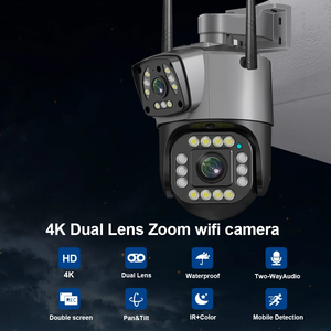 V380 ngoài trời không dây Wifi IP Mạng Camera hồng ngoại tầm nhìn ban đêm ống kính kép PTZ an ninh thông minh giám sát có tính năng CMOS - Product Image 2