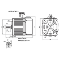 Kit de moteur servo AC 1000W 80ST-M04025, contrôleur de servo 4N.m 2500 tr/min avec câble de 3 m pour équipement industriel