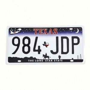 Nueva Placa de Matrícula de Coche Estadounidense Personalizada de Alta Calidad a Precio Económico, Impresa en Letterpress, Chapada en Oro, de Aluminio, Modelo CMYK, Color Rectángulo - Product Image 1